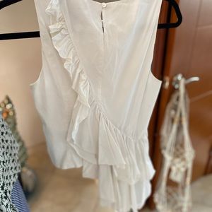 Intermix white asymmetrical top